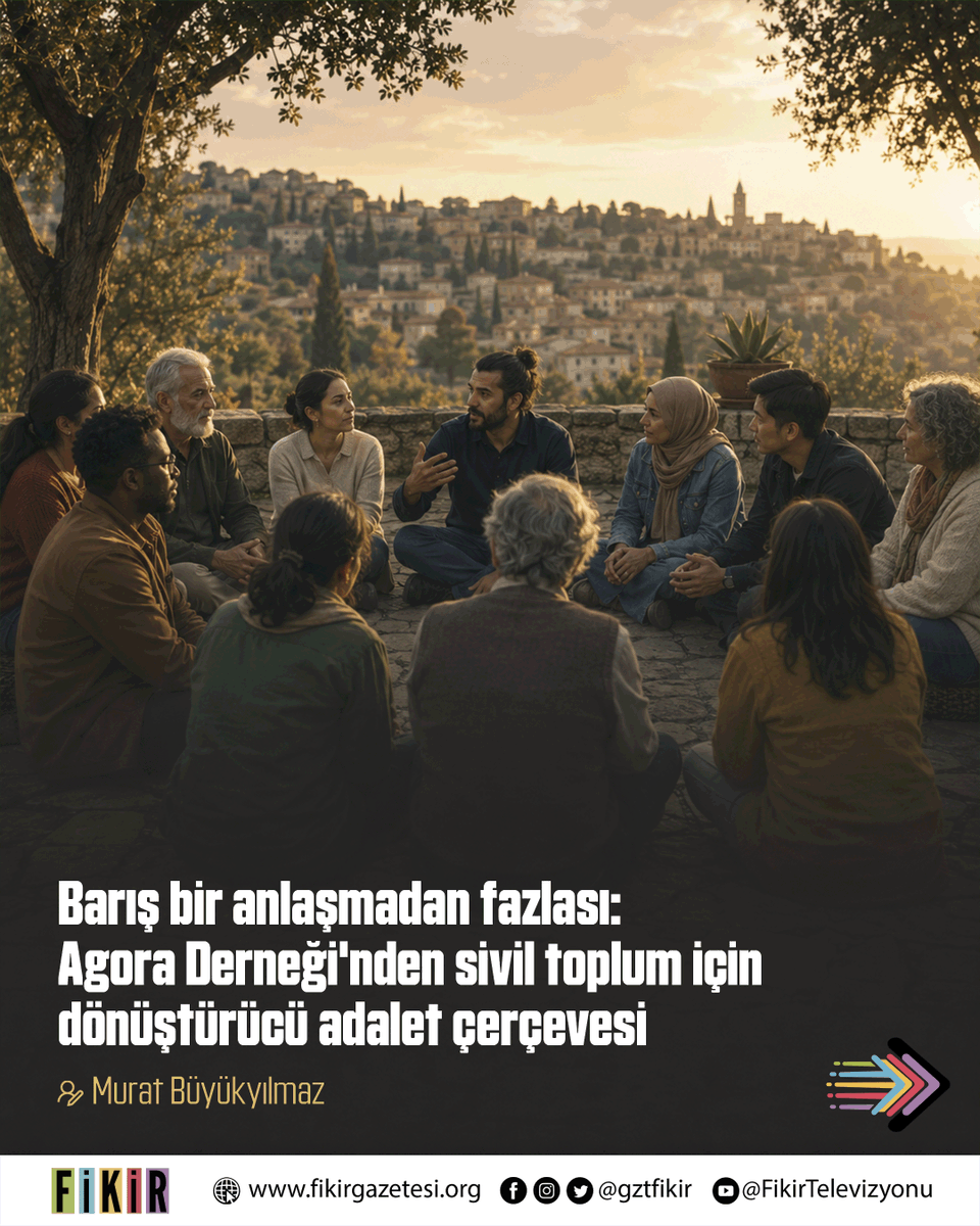 gztfikir's tweet photo. 🕊️ Barış, silahların susmasıyla başlayan; eşit yurttaşlık, geçmişle yüzleşme ve yapısal adaletle kalıcılaşan bir süreç.

💬 Agora Derneği, sivil toplumu barışın uygulayıcısı olarak değil, kurucu öznesi olarak düşünmeye çağırıyor.

https://t.co/2CtkrxEBw7 https://t.co/9vDridnt1n