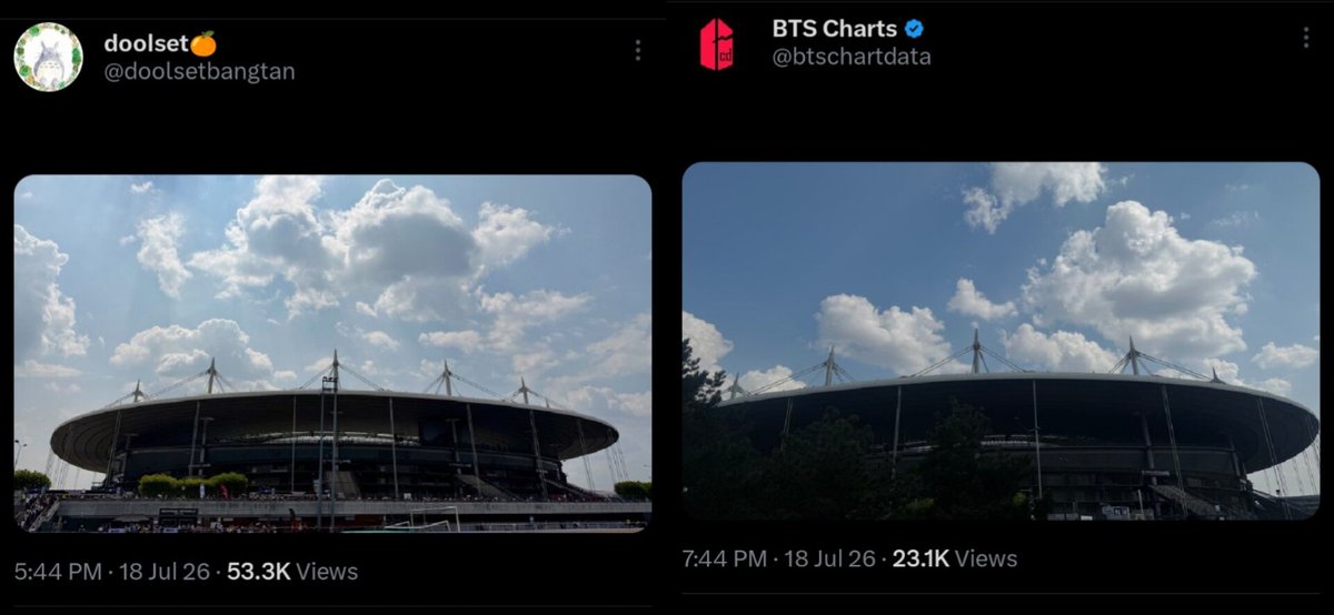 Yoon_kookie97's tweet photo. OMGGG Both @/doolsetbangtan &amp; @/btschartdata  going to attend Today Concert in Paris 😭😭 https://t.co/3Rq4mpJuyL