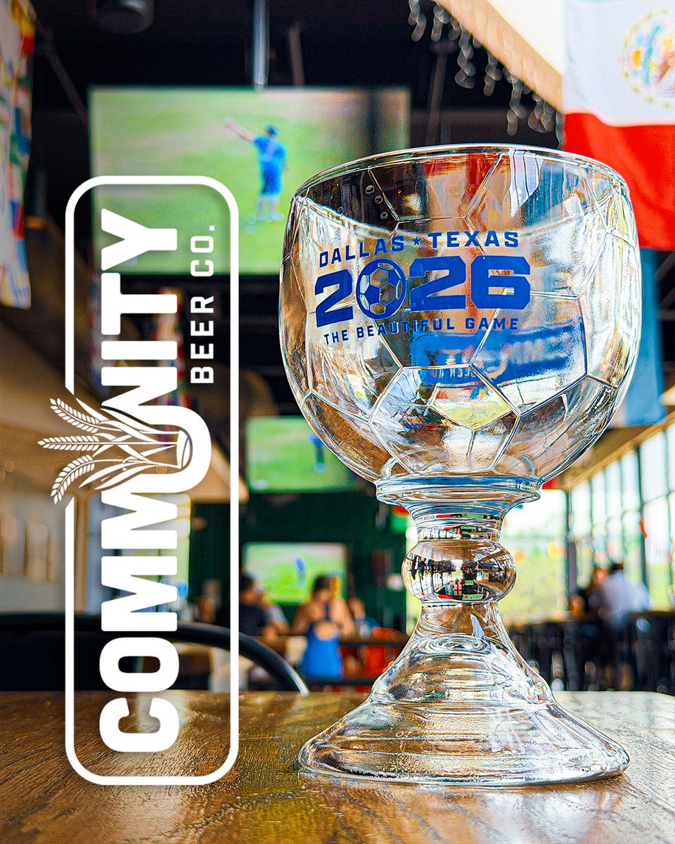 CommunityBeerCo's tweet photo. Final weekend at Community Beer Co. ⚽

Sat. 7/18 at 4PM: France vs. England
Sun. 7/19 at 2PM: Spain vs. Argentina

Both live with sound. Grab a $10 matchday goblet filled with beer and yours to keep, while supplies last. https://t.co/TSAJslNxsk