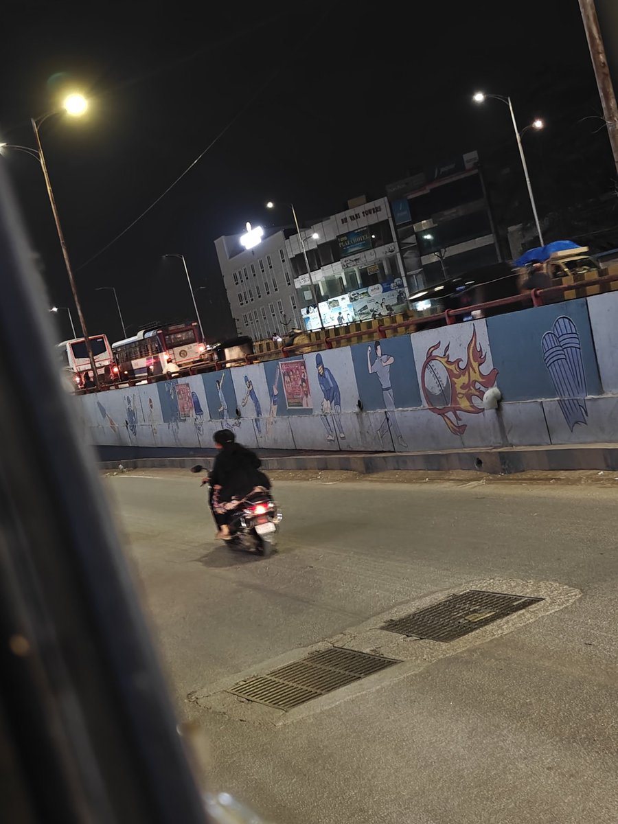 manideepmudhira's tweet photo. @KTRBRS  Sir, your government built this flyover and added beautiful, inspiring artwork to make our city look better. Then why are political party posters being pasted right over these paintings and ruining the beauty of the flyover? Public infrastructure belongs to everyone. https://t.co/H1nrGrSqt9