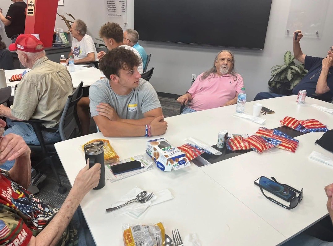 crpfootball's tweet photo. Very proud of our Seniors for the time they spent with some veterans at the Freedom Foundation on Thursday. Thank you to all that have sacrificed so much for our Freedom! https://t.co/MIqzaHbolg