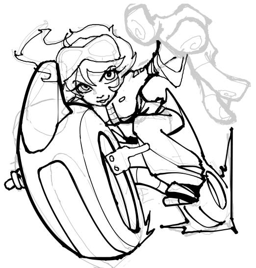 Ann3Her0's tweet photo. LUCKY MACHINE 🔜 coming soon... here's my sketch 💙⚡️💚 https://t.co/IrovIyMqyy