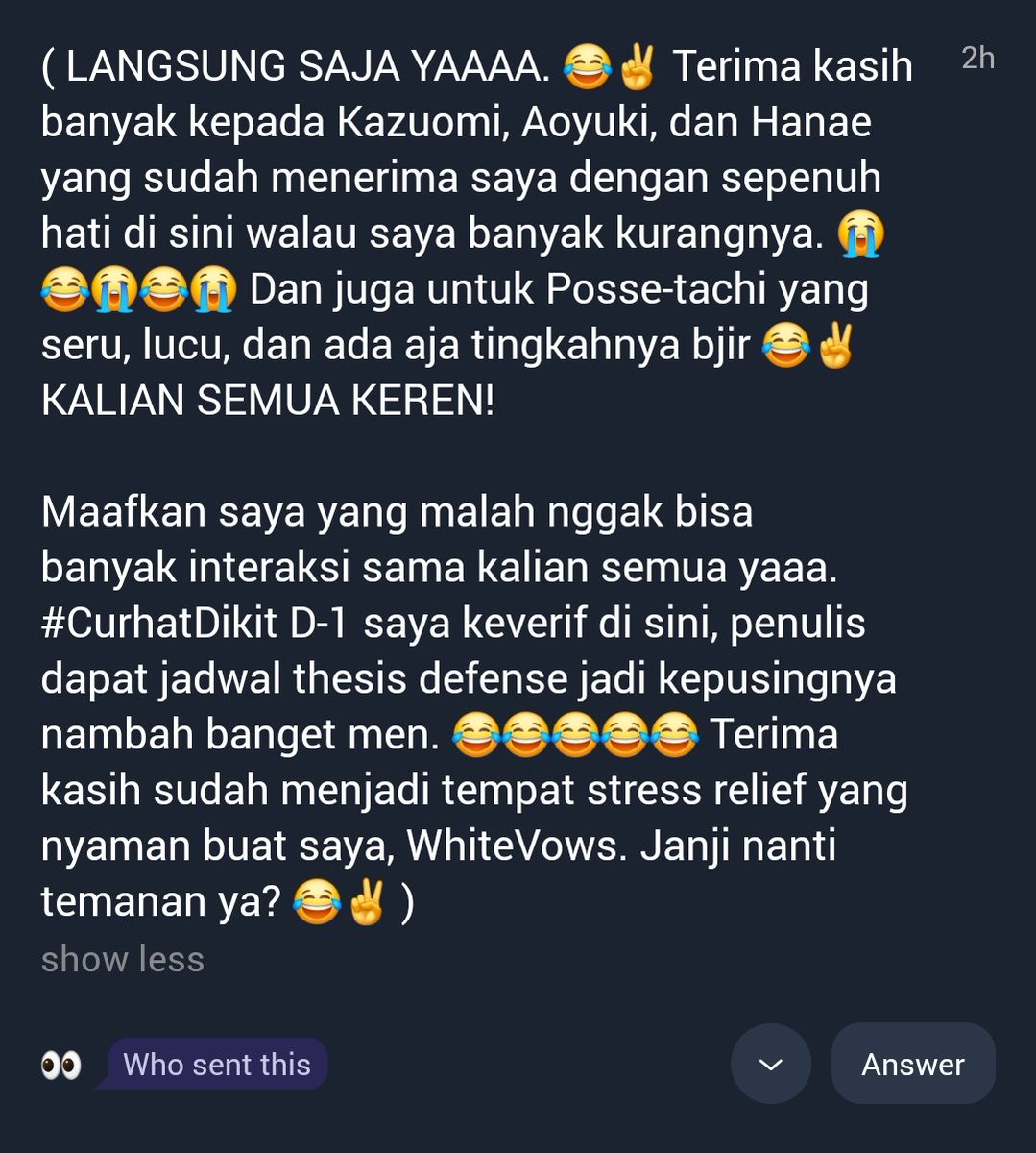 RetinueAoyuki's tweet photo. Untuk para Retinues dan Posse, terus siapa siii yang mau verifan? 😭😭😭😭 https://t.co/061NRIQSCn