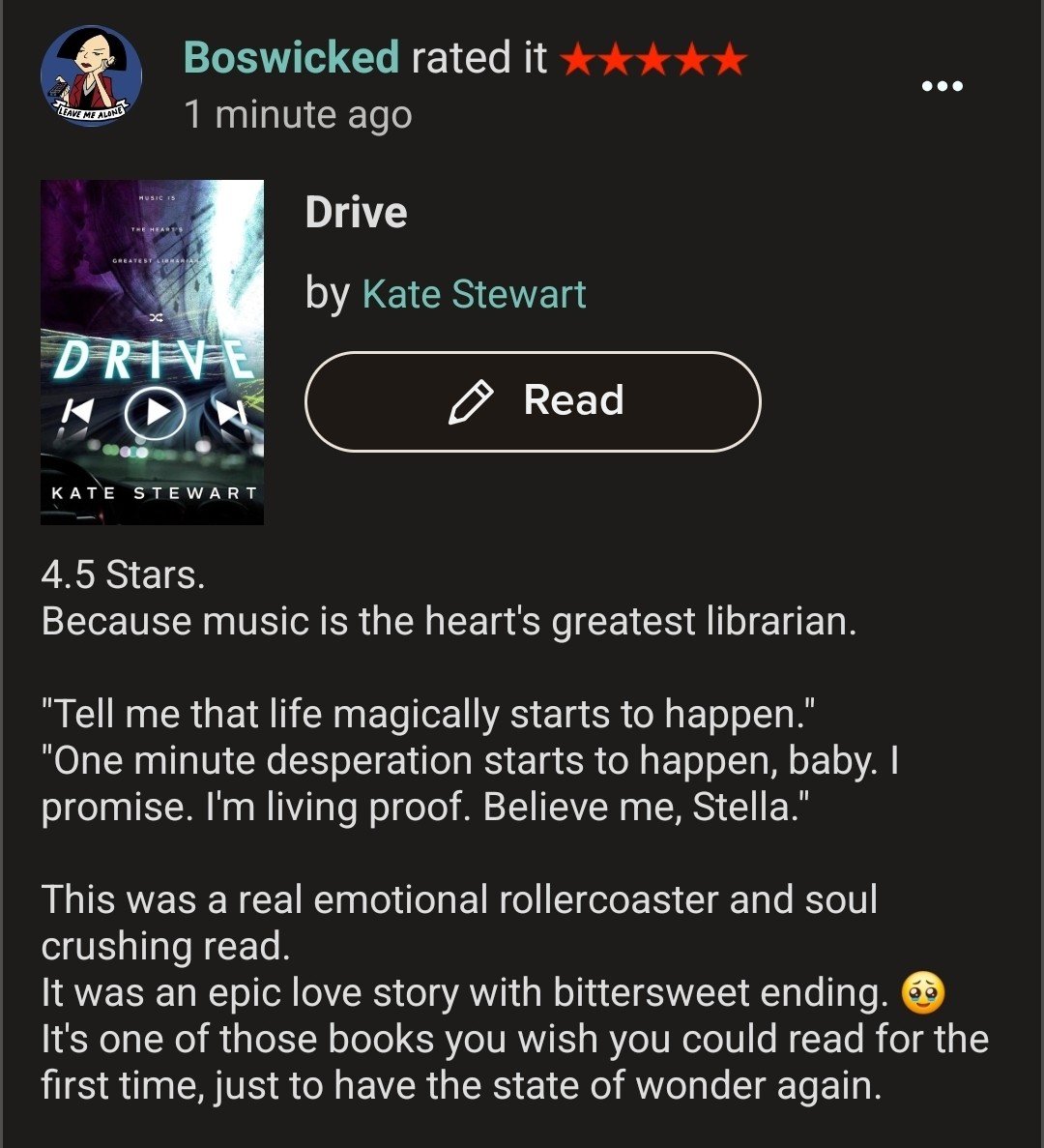 boswicked44's tweet photo. ผลงานคุณนข.Kate Stewart : Drive รักสามเส้าที่ใครๆก็พูดถึง 🥹 นขเล่าเรื่องผ่านมุมมองนางเอกได้ดีมาก เปิดเรื่องด้วยแฟนเก่ากำลังจะแต่งงาน(ใคร?) ระหว่างขับรถกลับบ้านไปหาคนรัก (ใคร?) นางเอกก็เปิดเพลย์ลิสย้อนเรื่องราวในอดีต ถึงเหตุการณ์ต่างๆและผช2คนที่ผ่านเข้ามาในชีวิต 🥲🥹💕 https://t.co/CUWJzBkGba