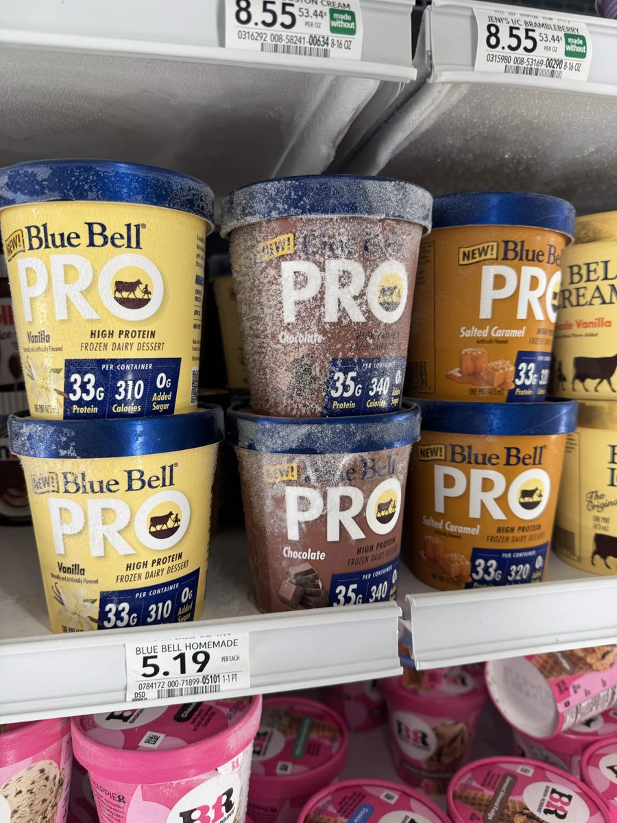 FatKidDeals's tweet photo. The blue bell protein ice cream is finally showing up at stores https://t.co/uuupZPciDA