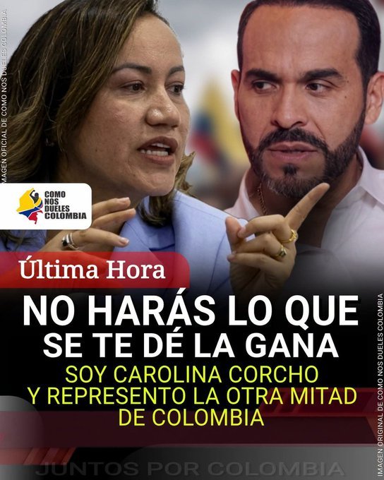 emiliolagos1's tweet photo. ¿Usted apoya a Carolina Corcho? https://t.co/fjhoGIq9Ca