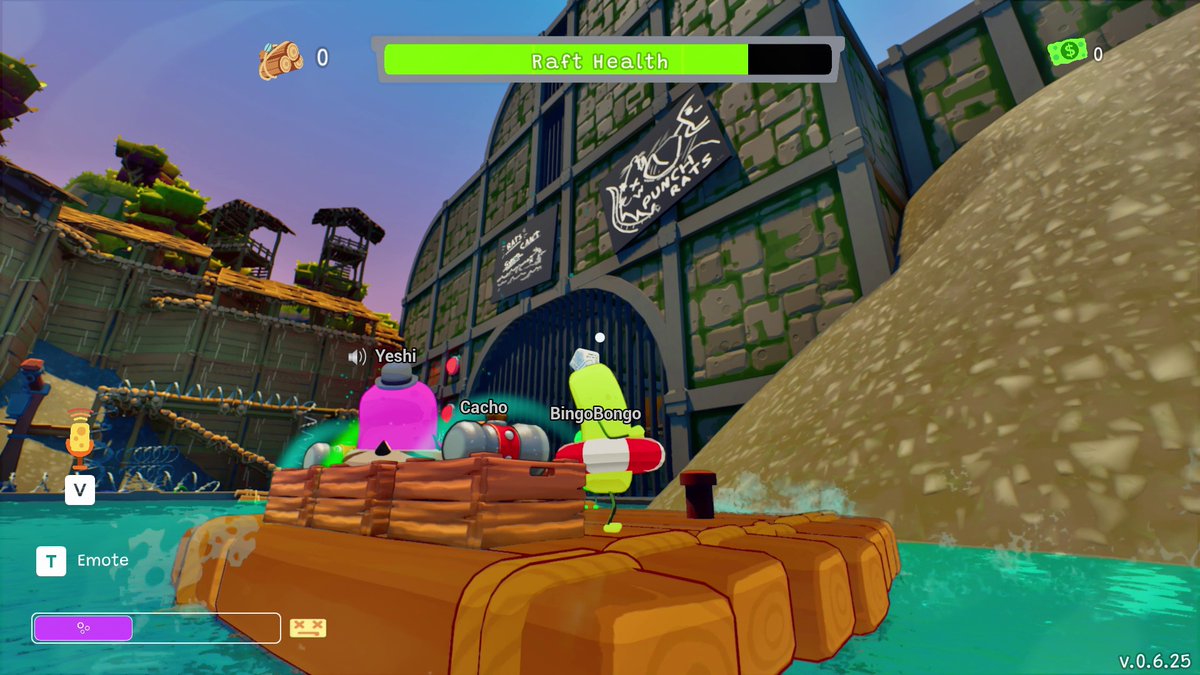 goosebytegames's tweet photo. #ScreenshotSaturday!  

We’re making 🛟SPONGE BREAK🛟 a chaotic 1-4 player co-op rafting adventure. You're a sponge, on a fragile raft with up to three friends, armed with plunger grappling hooks - on a river that's actively trying to end you. https://t.co/mX39IiZz68

#gamedev #playtest #Steam