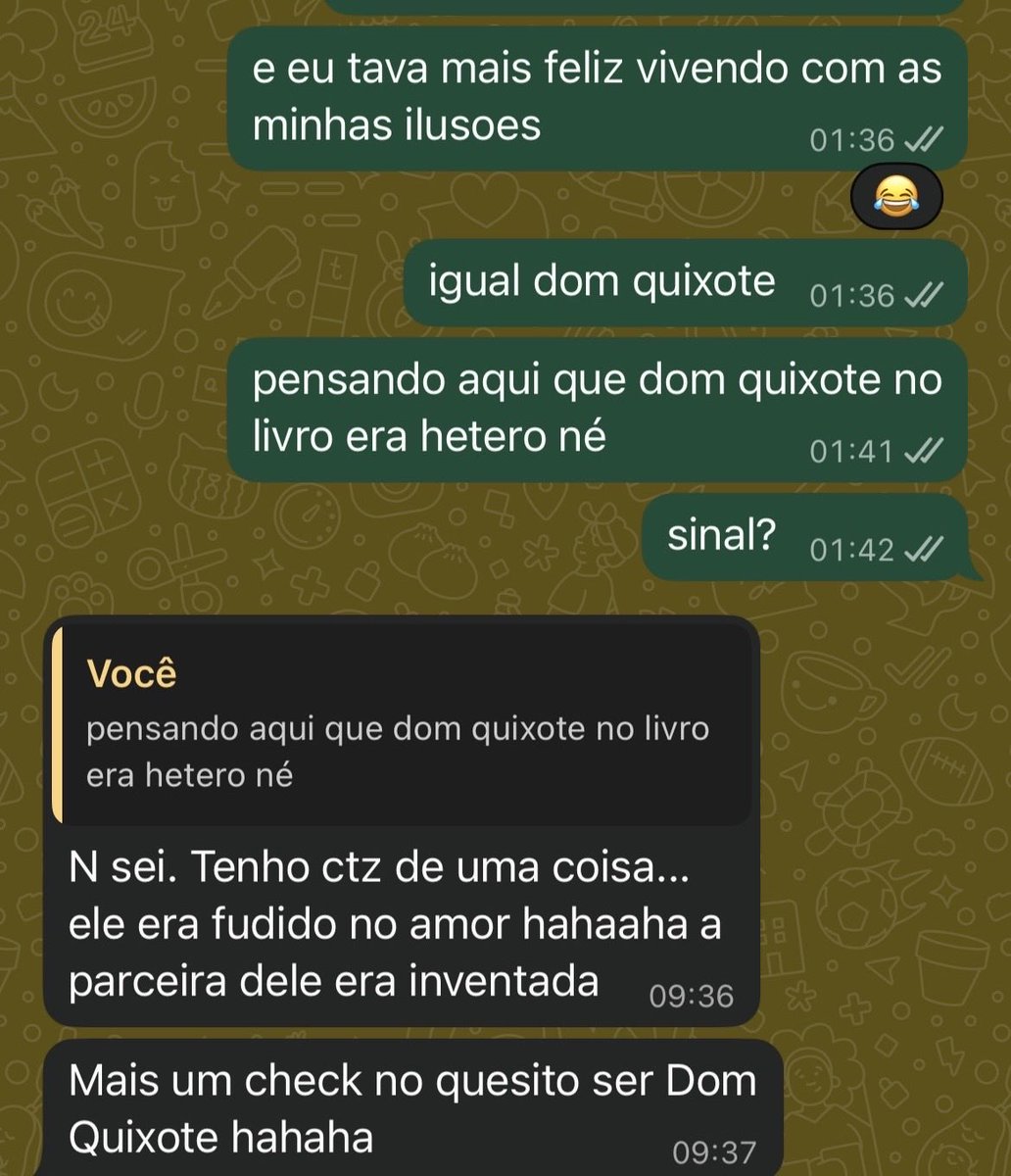 clarindsz's tweet photo. a gente beirando virar dom quixote https://t.co/4fhIgy3JXb