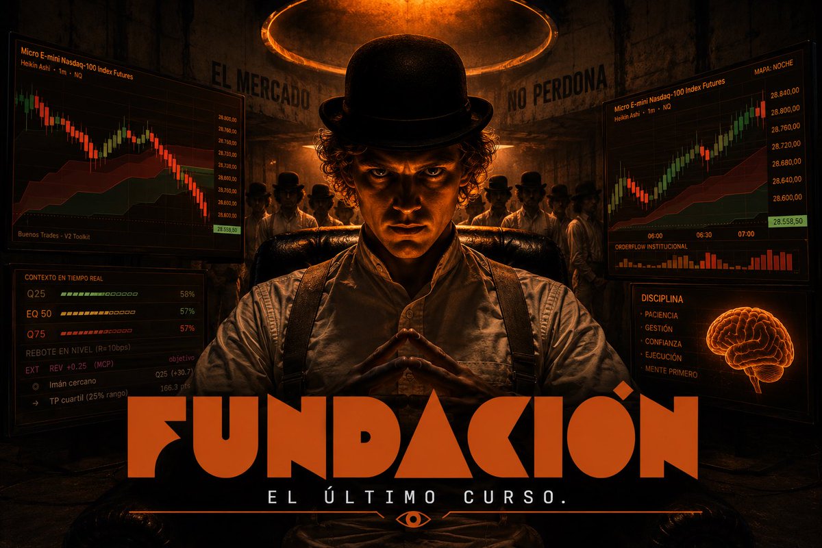 buenostrades's tweet photo. FUNDACIÓN 👁️ 
El último curso!

Luego de trabajar por días en el indicador que he entregado de forma gratuita a las personas aquí, he recibido mensajes diciendo y preguntando cómo usarlo! 

Atendiendo esta respuesta he decidido crear un curso de 6 clases dondecomparto la forma exacta y más óptima de usar este ver el mercado y usar mi indicador! 

Los indicadores han sido satanizados por algunas personas y esto se debe a que hay algunos que creen que existe un indicador mágico que hace el trabajo por ti y esto no es cierto. Terminas disparando en todas direcciones hasta volar tu cuenta. 

Este curso está dedicado a los traders que quieren entender el indicador, cómo usarlo y aprovechar su información de forma óptima mientras monetizan su poder. 

Después de este curso no necesitarás pagar a nadie por una formación de trading, así de simple y lo mejor? LO HARÉ COMPLETAMENTE GRATIS!

Estoy eligiendo un grupo de personas para crear los primeros testimonios rentables! de verdad quiero que mi trabajo se traduzca en ayudar a traders en su proceso como me hubiese gustado que me ayudaran a mí! 

Si quieres ser una de esas personas que voy a guiar escribe abajo 👇🏻 FUNDACIÓN 👁️

Y dime también si prefieres que lo hagamos en Discord o aquí mismo en X live studio!

Elegiré un grupo de personas y documentaré el viaje y los resultados de las mismas!   

EL ÚLTIMO CURSO 👁️