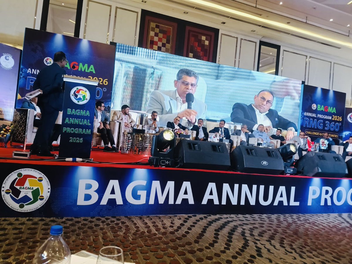 a_hakim200's tweet photo. Very proud moment !!!!!

I attended BAGMA Annual Program 2026 as Co-Advisor and led the Leadership Panel Discussion on "RMG 360° - #Challenges &amp; #Opportunities."

We had great talks on #energy, #cost, #AI, #automation, and the #future of Bangladesh's garment &amp; textile industry. https://t.co/DsFi3J1stW
