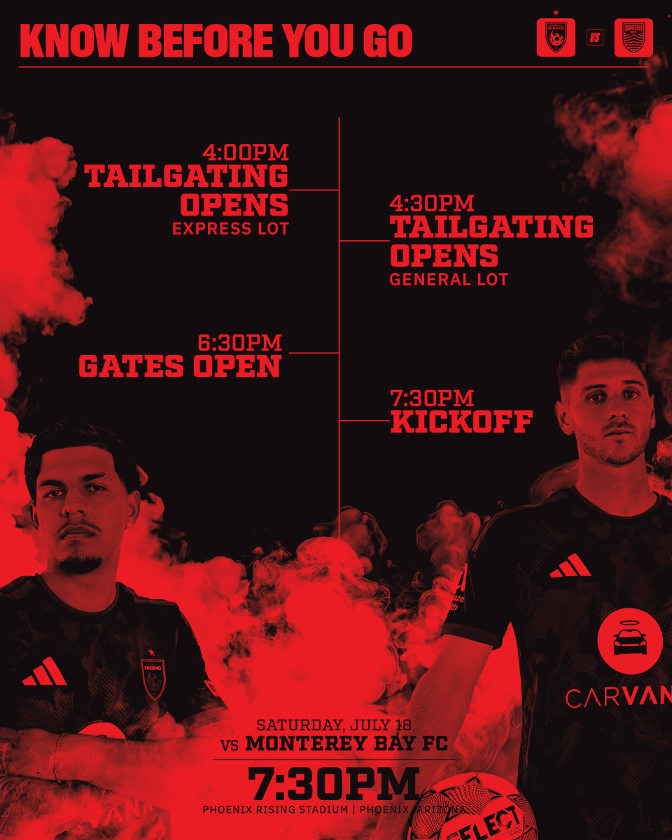 PHXRisingFC's tweet photo. Your Saturday plans have arrived 🔥🍻
🆚 Monterey Bay FC
🏟️ Phoenix Rising Stadium
⏰ 7:30PM
🖥️ CBS Sports Golazo
📺 AZ Family 3TV & CH44
📱AZ Family Sports App: https://t.co/p0T42asPsZ
📻 Rising Radio
#RisingAsOne | @ModeloUSA https://t.co/b02d1Uhsy0