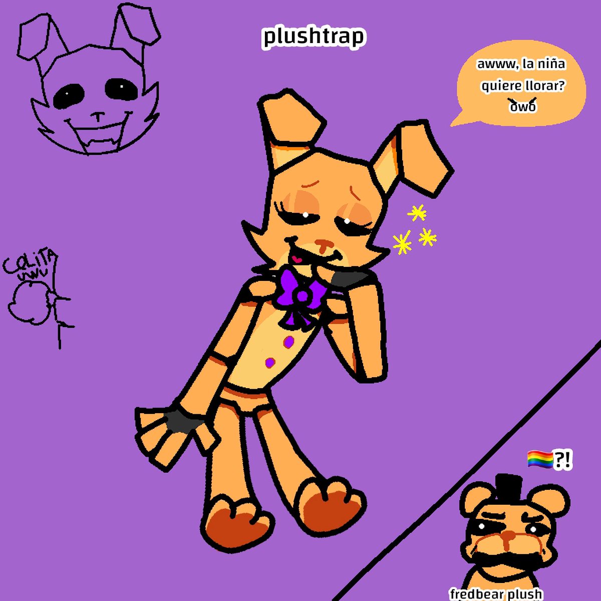 blackcat1245's tweet photo. Dibujo random de plushtrap :v https://t.co/OQvxtwixSt