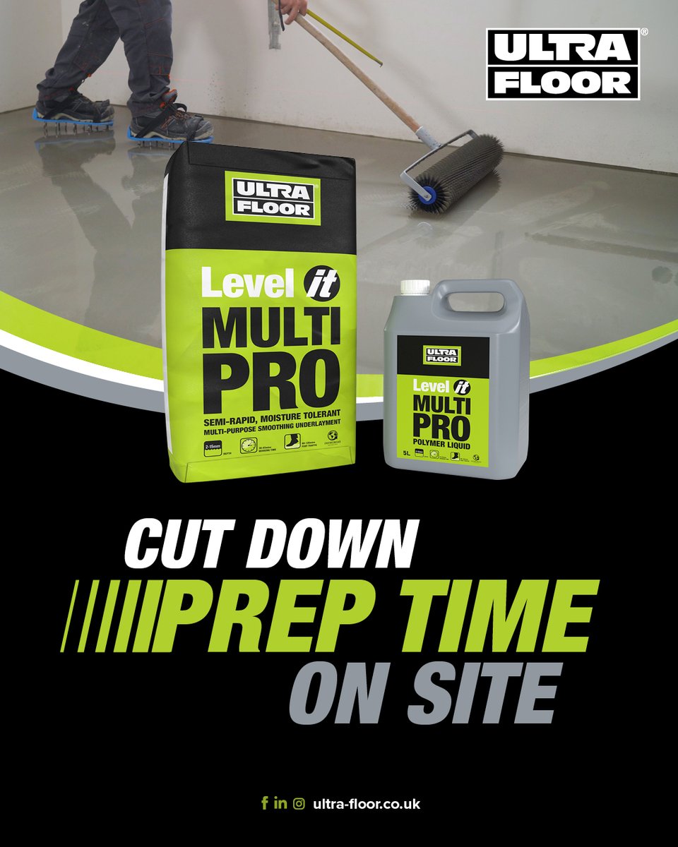 Ultra_Floor's tweet photo. Cut down prep time on site 💪
Level IT Multi Pro doesn’t require priming on most substrates and can be applied over old adhesive residues—saving you time and hassle on every job.
https://t.co/dJTOrveAbL
#FloorPrep #ContractorLife #EfficiencyOnSite https://t.co/1aWvj1rybo