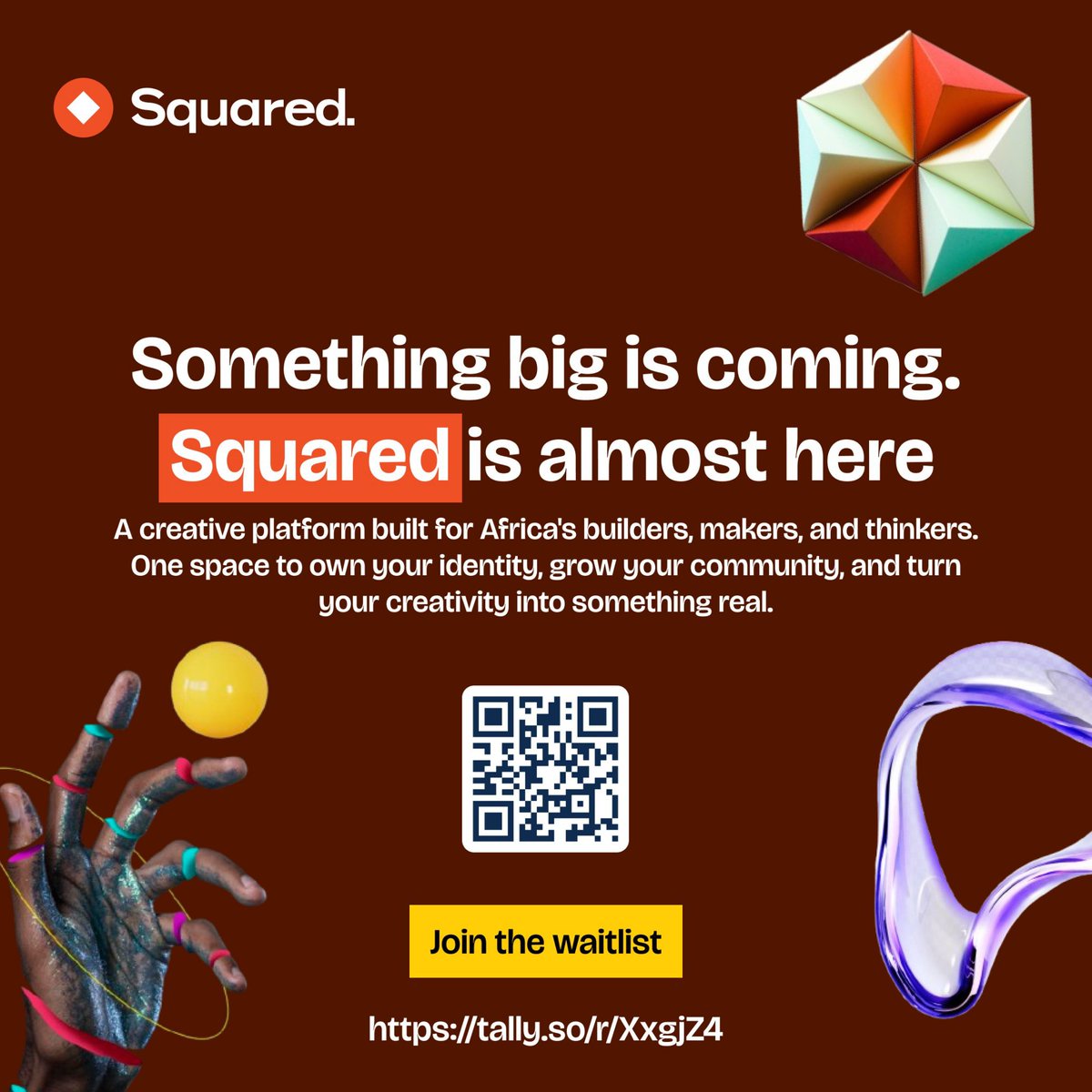 Sqrdlabs's tweet photo. Africa's creators are talented. The infrastructure around them isn't. We're fixing that. Squared is almost here, join the waitlist. https://t.co/RGUuzSGSwN
. 
. 
. 
#Squared #AfricanCreatives #BuiltForBuilders #CreativeEconomy #AfricaTech https://t.co/MNqWn5u5ht