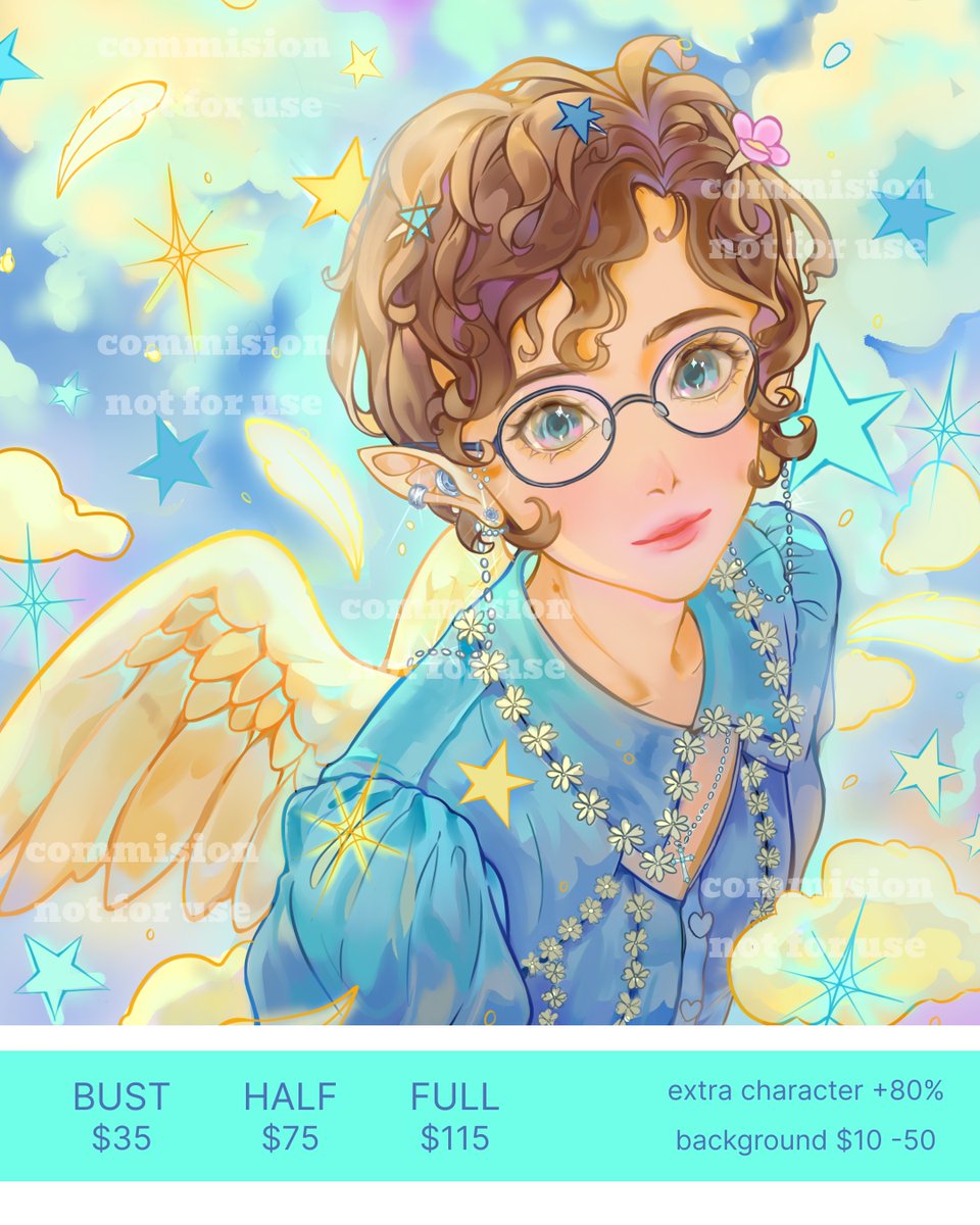 ewiigeangst's tweet photo. Hi! 
I’m officially opening my art commissions! 
If you have any questions, feel free to send me a private message. I’ll be happy to answer and discuss your idea with you
I would love to create something special for you ✨ https://t.co/8HqnVI6ZPW