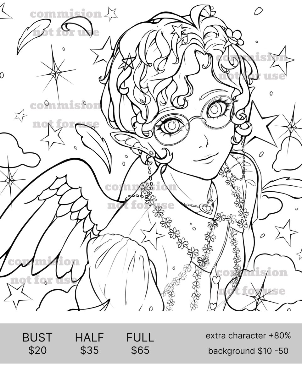 ewiigeangst's tweet photo. Hi! 
I’m officially opening my art commissions! 
If you have any questions, feel free to send me a private message. I’ll be happy to answer and discuss your idea with you
I would love to create something special for you ✨ https://t.co/8HqnVI6ZPW