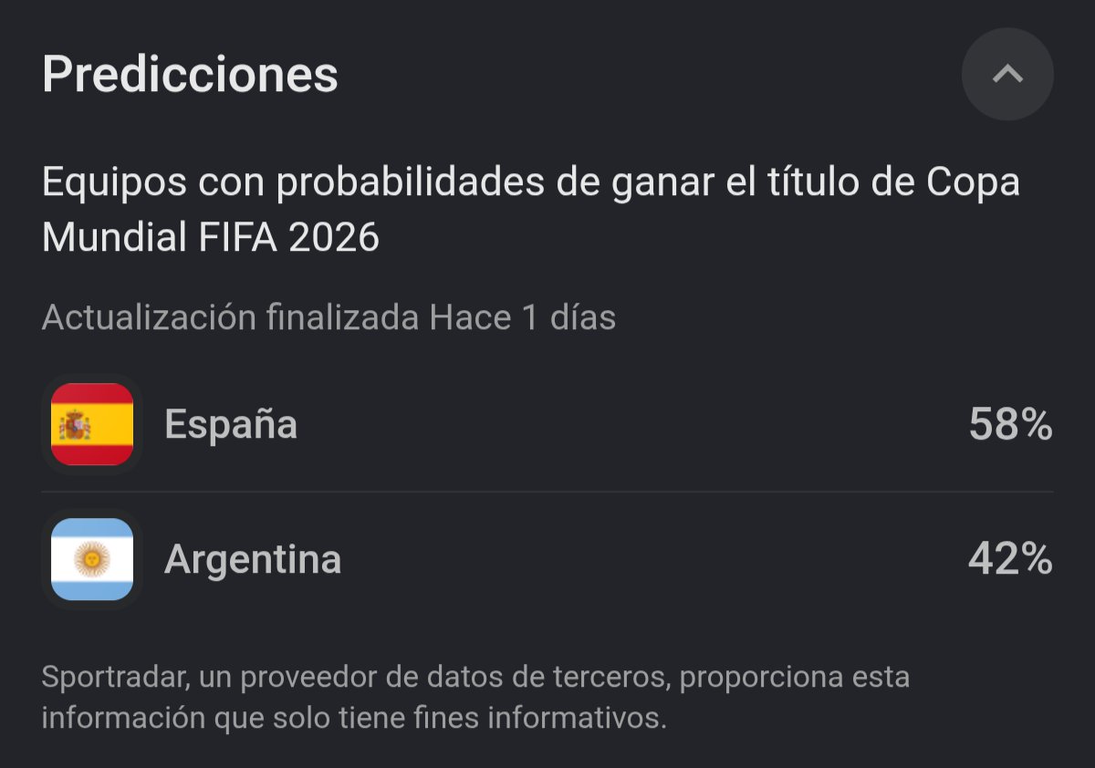 giomtzmoon's tweet photo. Predicciones al partido de la final de la Copa Mundial de la FIFA 2026: España vs Argentina 🇪🇸🇦🇷 https://t.co/8QCSIiz6dt