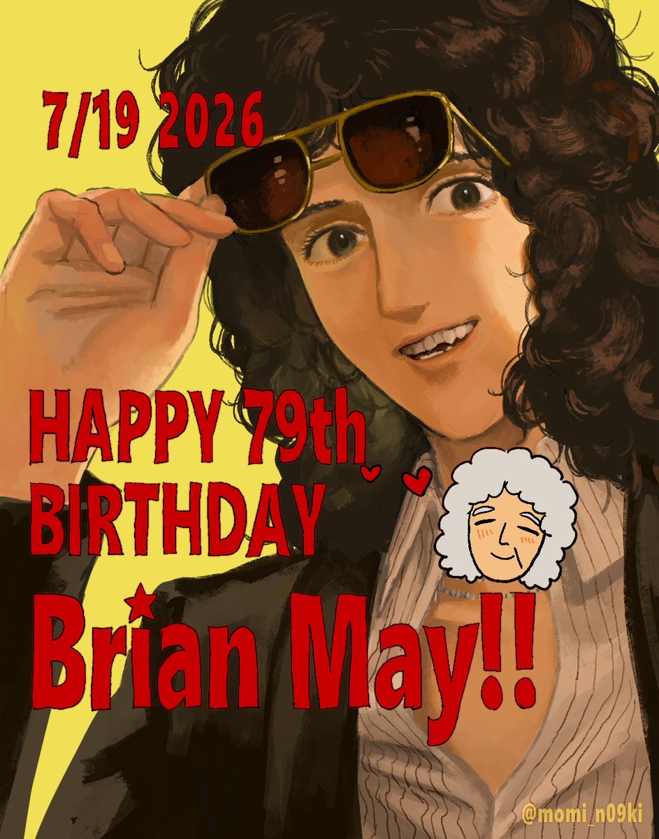 momi_n09ki's tweet photo. Happy birthday Sir Brian May‼️
Wishing you good health🥹💕

 #HappyBirthdayBrianMay
 #ブライアンメイ生誕祭2026 https://t.co/4v2I29qu2D