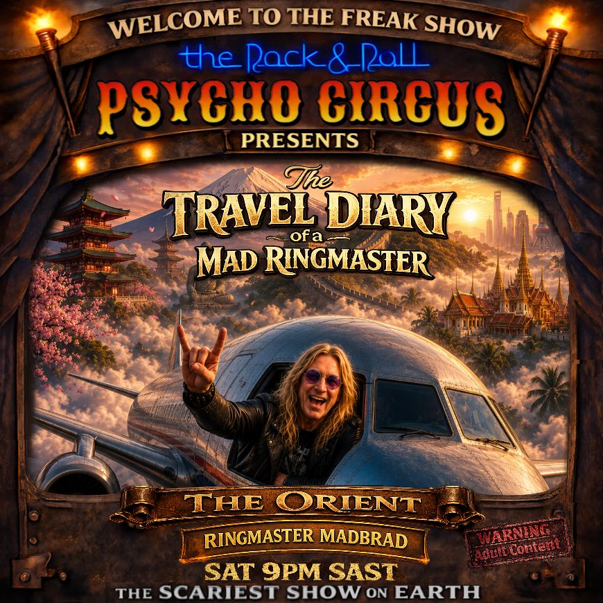 radiohrh's tweet photo. Mad Brad’s RnRPS: TRAVEL DIARY of a MAD RINGMASTER ~ Ep2 Orient - The journey continues... After leaving Africa behind, Ringmaster MadBrad heads east for th ... https://t.co/gr0fjTaq0k #hrhrocks https://t.co/sl7cCISCuU