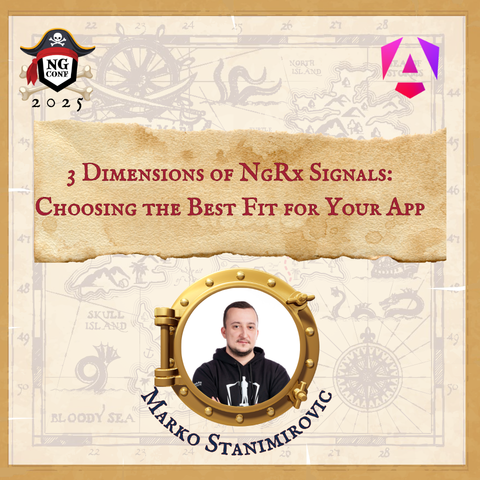 AiDevCraftConf's tweet photo. NgRx Signals is taking off in the #Angular ecosystem — and @MarkoStDev is bringing the goods.

Learn 3 powerful ways to manage state plus how to choose the right approach for your app, your team, and your sanity. #ngconf2025 
Watch now! https://t.co/5FjkMkhbHq https://t.co/bH6ONgEV2K
