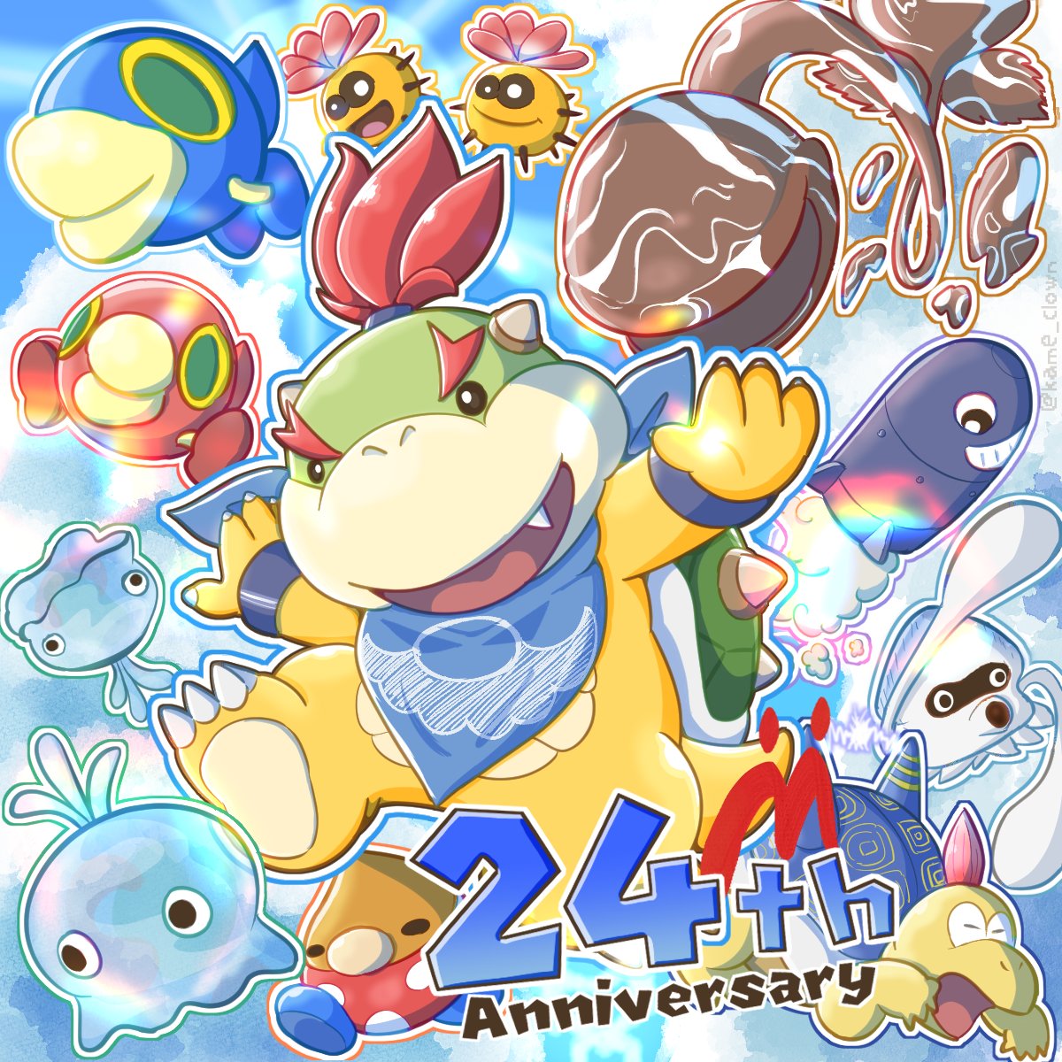 kame_clown's tweet photo. スーパーマリオサンシャイン24周年！
クッパJr.もデビュー24周年！！ https://t.co/ay6T9wSpg9