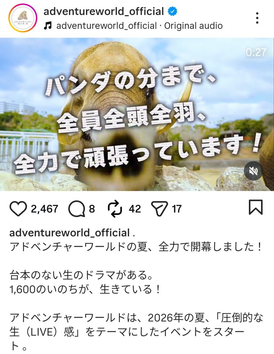 kumomonn's tweet photo. アドベンさん1日券にプラス3,500円で年パス並みの期間にしたり、インスタこんな文言出したり集客大変なんかな。いっそクラファンやった方がいいような気がするが… https://t.co/lTVZqFJVrV