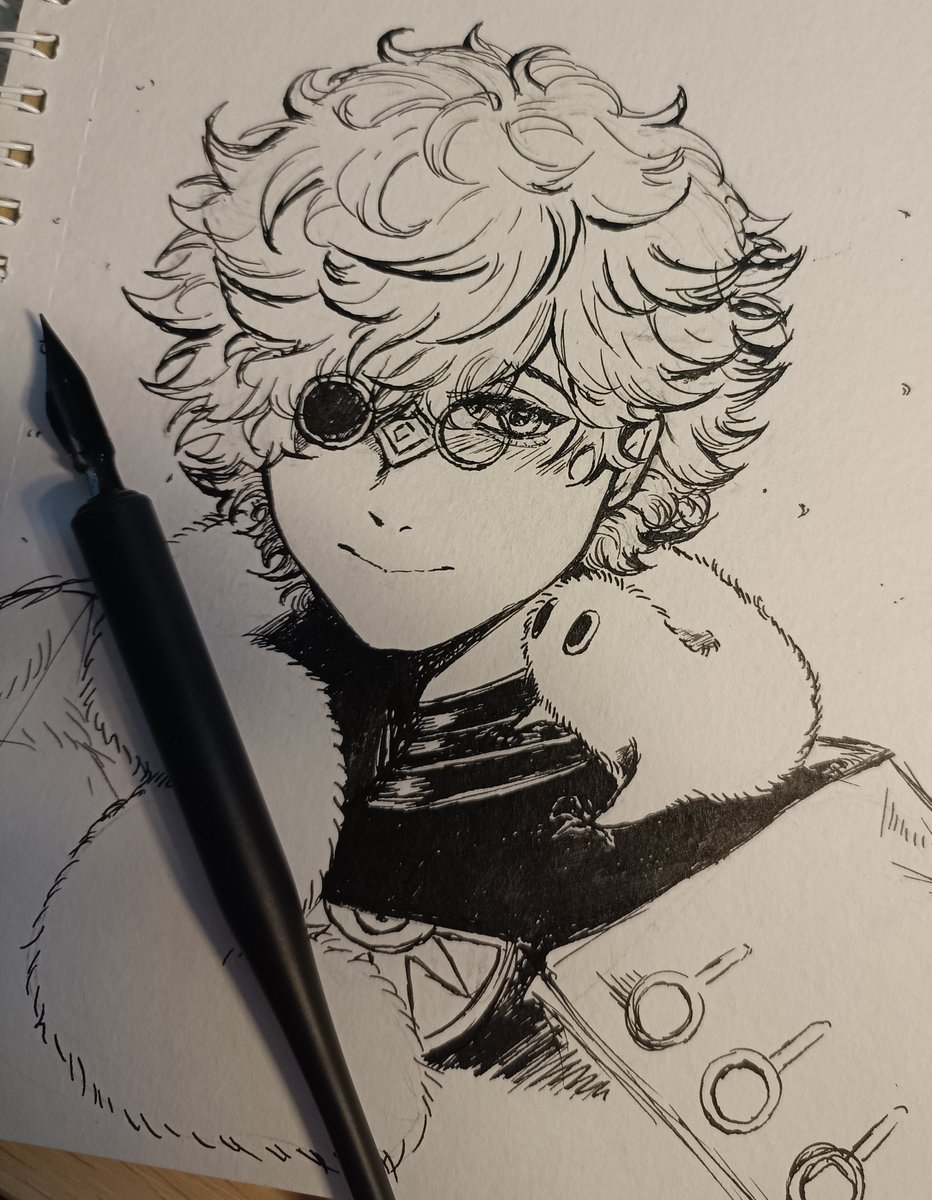 Benyante's tweet photo. My first time drawing with a dip pen!🌙
#qifrey #witchhatatelier #wha https://t.co/1Fq1QTNz2K