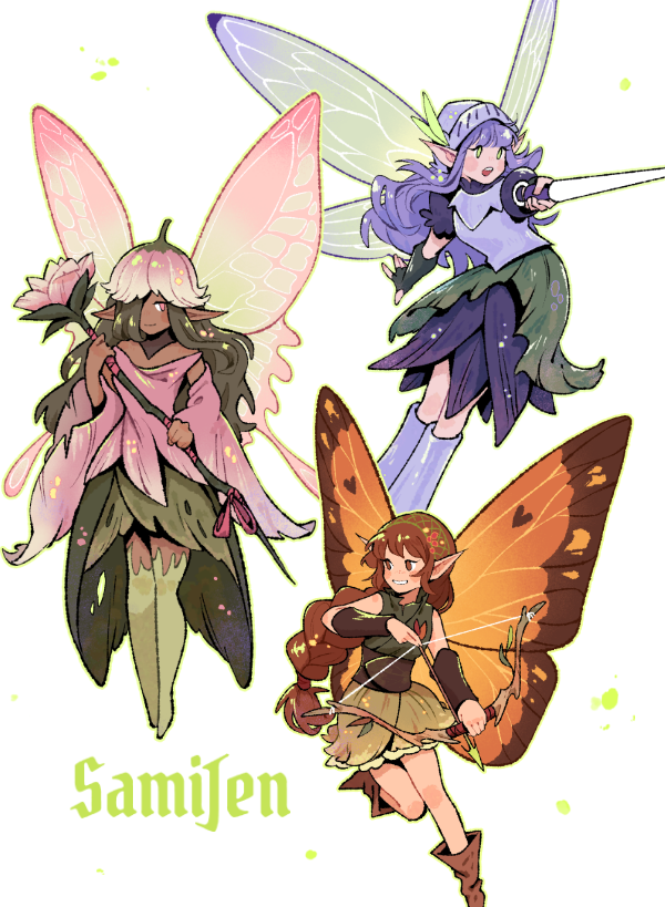 sami_jen's tweet photo. Knight, mage, and archer fairy 🧚‍♀️✨ https://t.co/8FzzsZJxpy