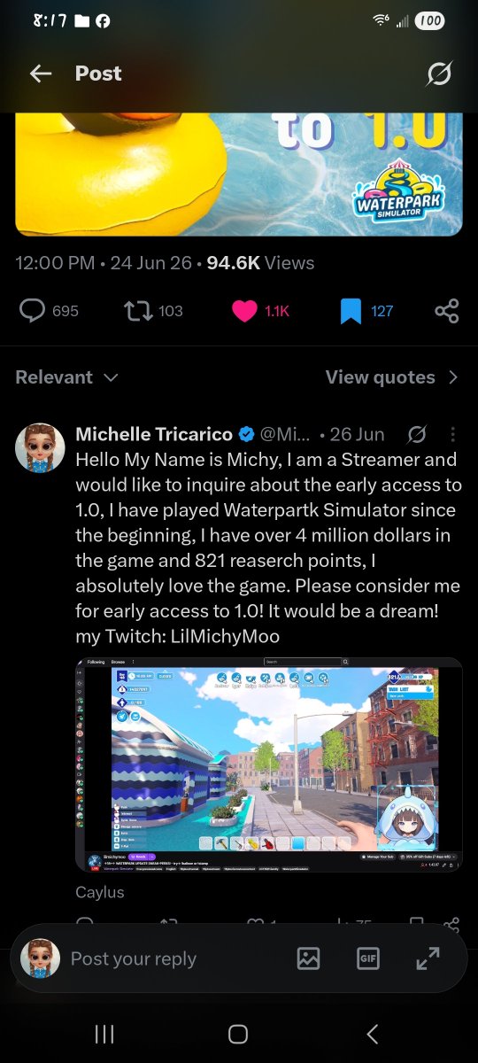 Michelle Tricarico tweet media