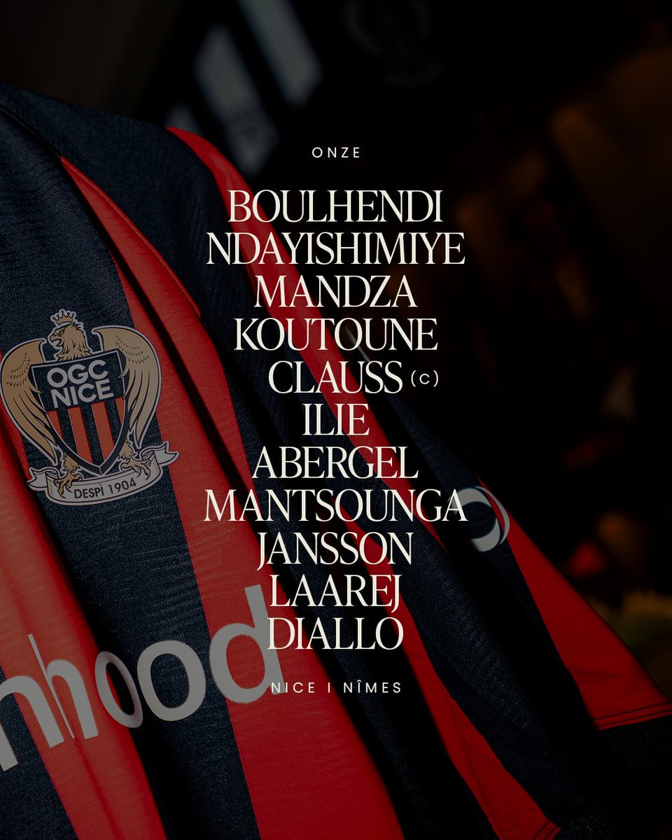 ogcnice's tweet photo. Coup d'envoi dans 40 minutes pour la rencontre face à Nîmes 🦅

#ogcnno https://t.co/kG3BRq6Hi3