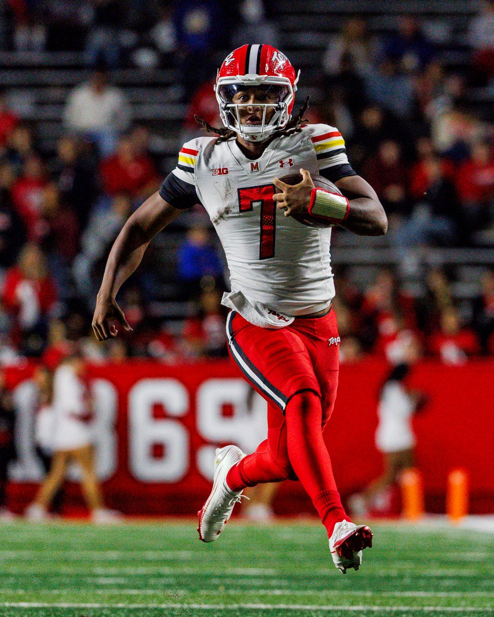 TerpsFootball's tweet photo. Seven Saturdays until we see No. 7⃣ back in action 🔥 https://t.co/zemojdXLZR