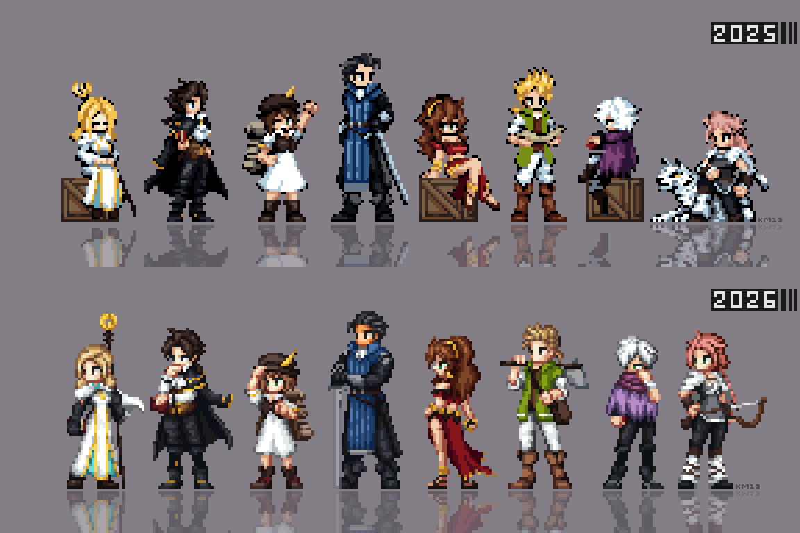 KingMaster_13's tweet photo. 2022 -> 2023 -> 2025 -> 2026
#pixelart #ドット絵 https://t.co/lTyU4cO0sP