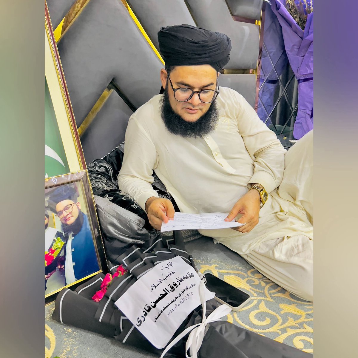 kashmirupdating's tweet photo. مرکزی رکنِ شوریٰ کرین پارٹی خطیبُ الاسلام علامہ فاروق الحسن صاحب کی جانب سے وفد نے علامہ محمد ناصر مدنی صاحب سے اُن کی رہائش گاہ پر عیادت کی اور گلدستہ پیش کیا‼️
 اکتوبر سے لے کر تاحال کرین پارٹی پر ہونے والے تاریخ کے بدترین کریک ڈاؤن پر اور مسجد رحمتہ اللعالمین لاہور کی بندش کے خلاف مضبوط آواز بلند کرنے پر علامہ مدنی صاحب کی حق بیانی کا شکریہ ادا  کیا‼️