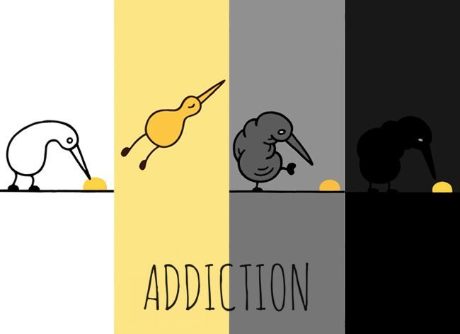 addictbirdpump's tweet photo. This 11 year old animation of the Kiwi bird from Nugget wasn't meant to spread fast. 

But the Kiwi is going viral across timelines on all social medias.

More people are starting to get it. This isn’t just a meme anymore, it’s turning into a movement. 

The lesson in this is don't get trapped in addiction as it can slowly kill you.