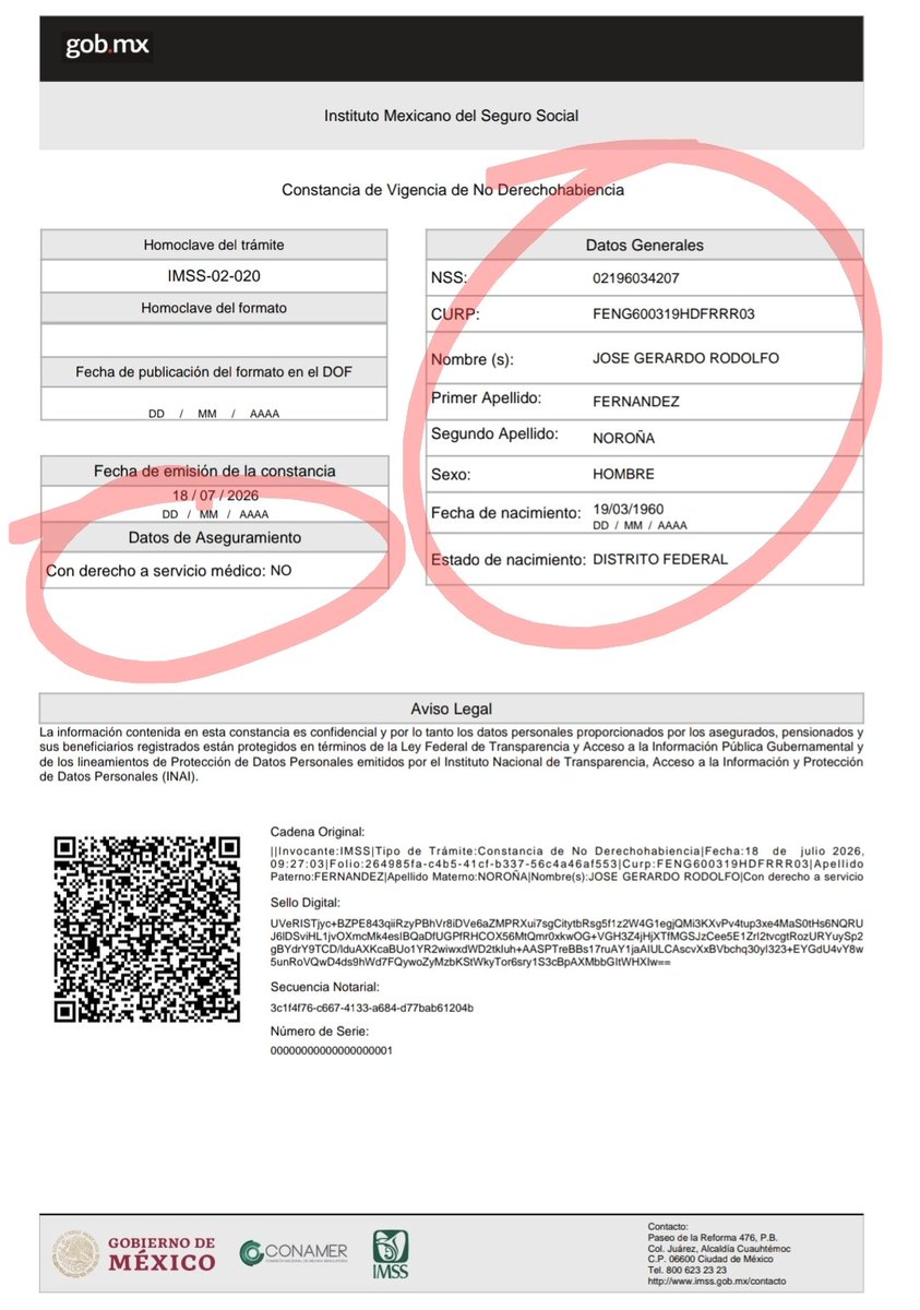RodoGCh's tweet photo. @fernandeznorona Usted ni derechohabiente del IMSS es... qué afán de mentir a diestra y siniestra... https://t.co/8r0YEOYX3j