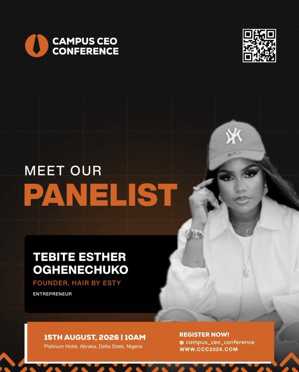 insights_delsu's tweet photo. Meet Some of the Panelists

5 : Tebite Esther ( Founder , Hair by Esty ) https://t.co/mx7Ykftewg