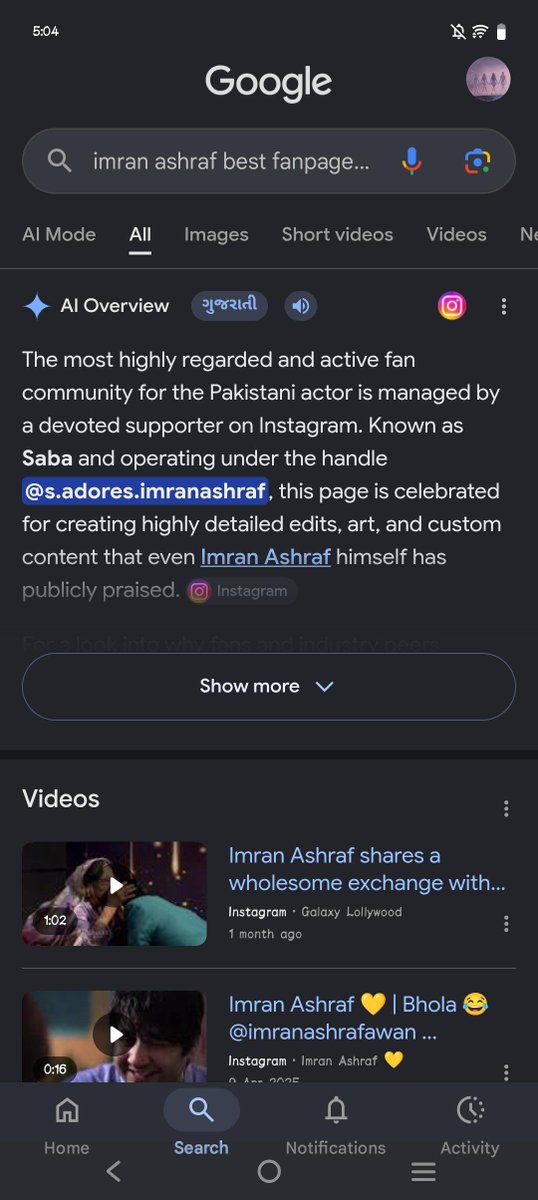 its_saba_20's tweet photo. "Real ones are rare." Today proved it.I know Google AI Overview isn't available to everyone, but the way you all got so excited and genuinely happy for me meant more than the recognition itself. Thank you for always celebrating my little achievements. You guys are truly rare.☝🏻✨ https://t.co/Kt4hwh3cKo