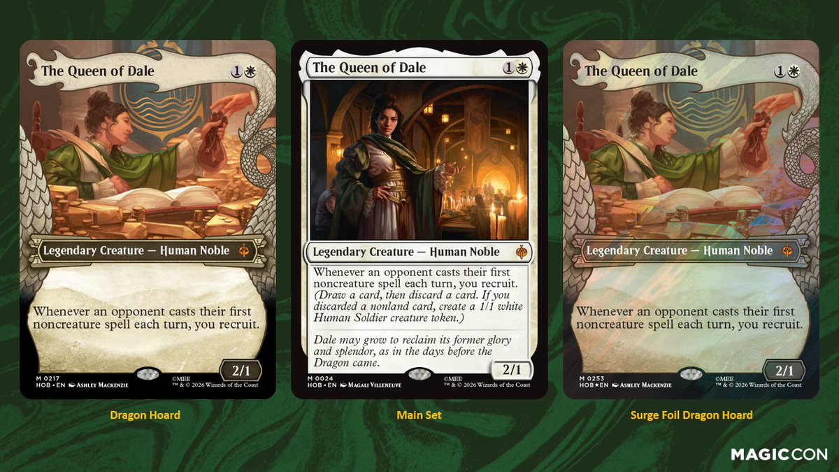 wizards_magic's tweet photo. There are more royal faces who appear in #MTGxTheHobbit, like the King and Queen of Dale. https://t.co/4LaJflO2Jj