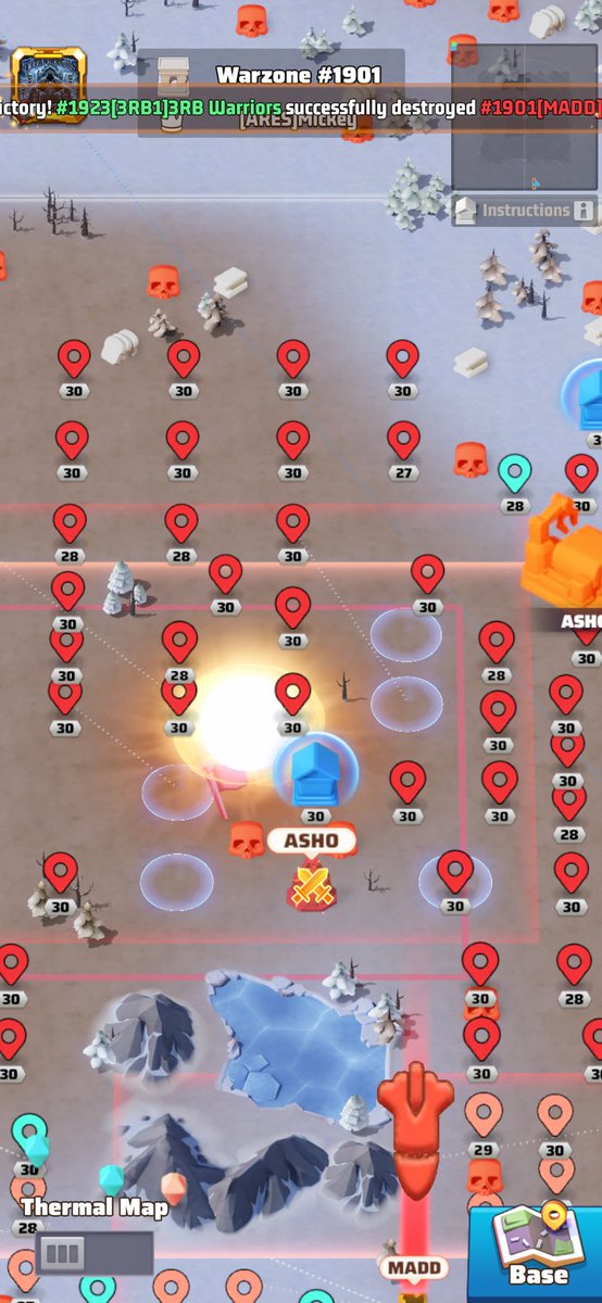 TITANRegiis's tweet photo. Missle placement &amp; protection was important. Timing of launch &amp; and teleport to the enemy furnace was key and then of course, the all out assault on an alliance ranked higher than us was the nail in the coffin to secure #Victory 👇 https://t.co/w0VljsTjl8
