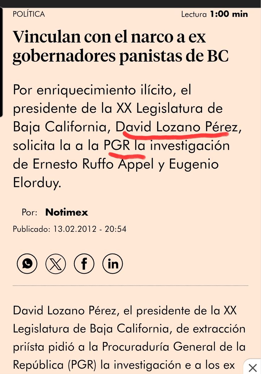 JorgeArmandoR_'s tweet photo. Fue un legislador del PRI David Lozano quien en 2012 pidió a la PGR una investigación contra el exgobernador de Baja California Ernesto Ruffo por presuntamente haber recibido 500 mil dólares para su campaña de parte de los Arellano Félix. https://t.co/Y1rtVfSZsw
