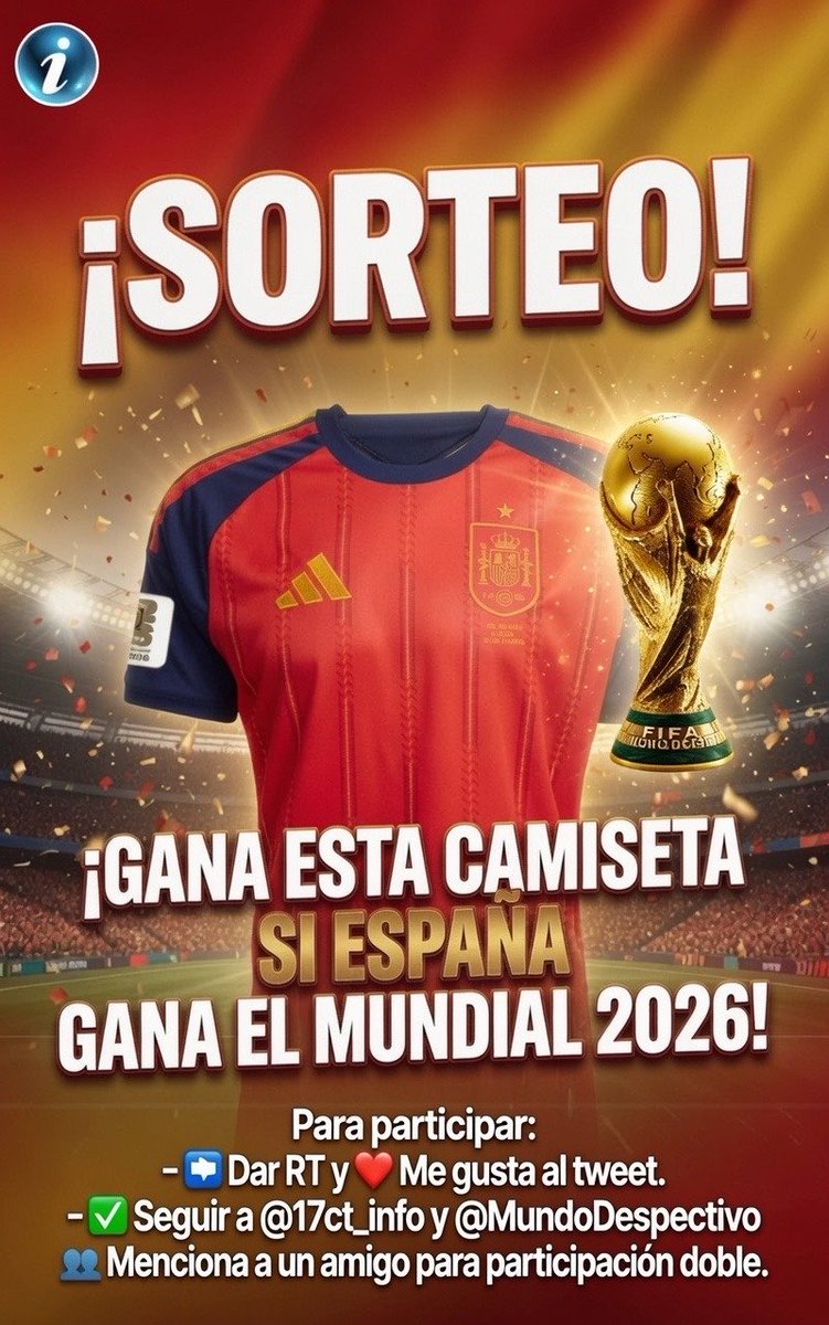 MundoDespectivo's tweet photo. ❗️S O R T E O ❗️

– @17ct_info 
–  @MundoDespectivo https://t.co/LI9XVSkSVT