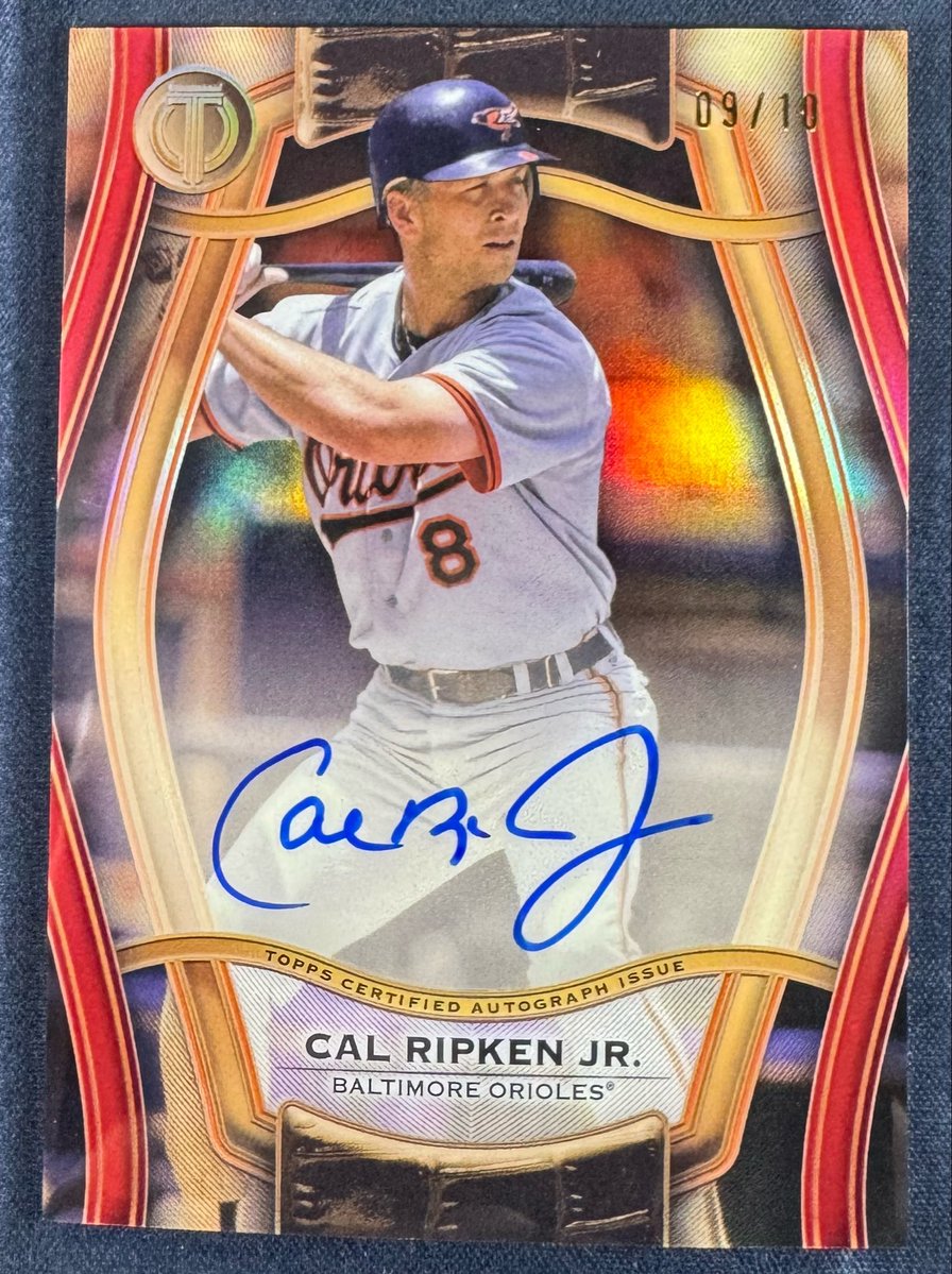 StixNBallzCards's tweet photo. @7thGypsy @Sigs4Soldiers We would like to help boost this if you don’t mind?  WHEN the people get this bid to $600 - we will throw in this 2025 Topps Tribute on card auto Cal Ripken Jr. 09/10 to go with the awesome work from @7thGypsy https://t.co/M1JX3DMsPc