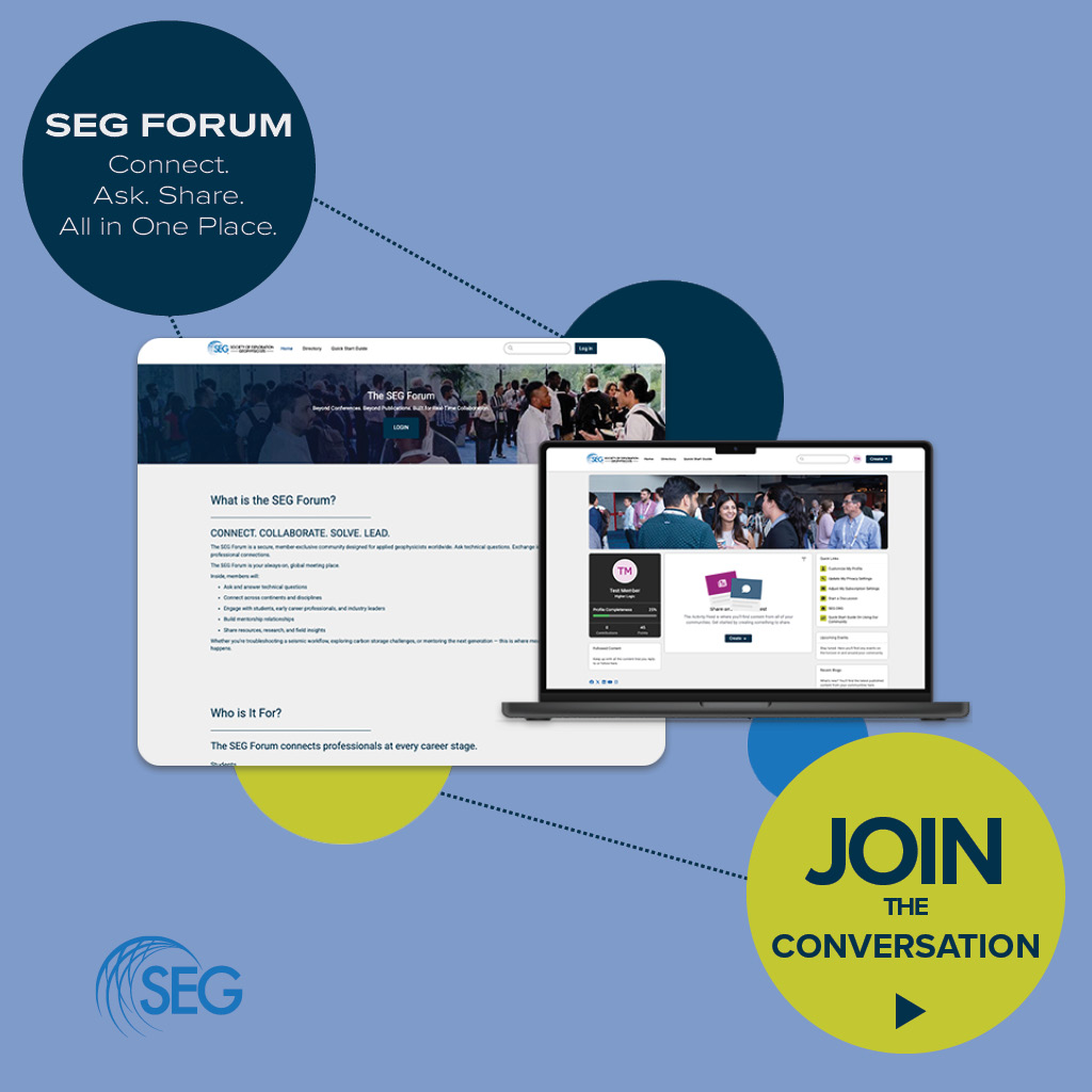 SEG_org's tweet photo. Have a question only another geophysicist would understand?

The SEG Forum is your space to share research, exchange ideas, and connect with geoscientists around the world. Whether you're looking for answers or ready to contribute your expertise, the conversation starts here.

Please note to update your profile and manage your privacy settings when you visit.

Learn more 👉 https://t.co/MKLYchLErt