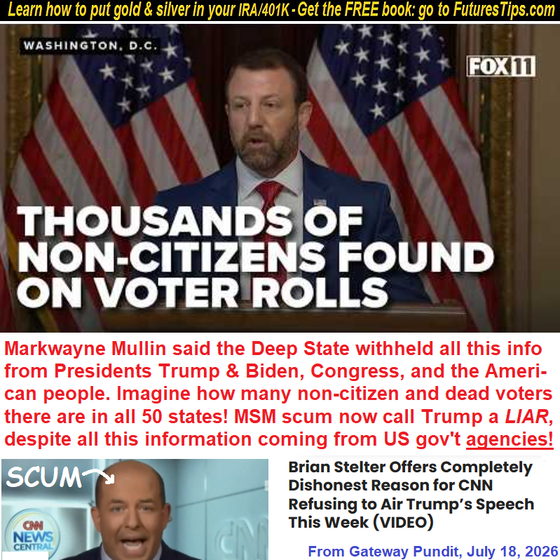 FuturesTip's tweet photo. WHY MSM CENSORED TRUMP (see 3 posts up👆): 250K NON-CITIZENS ON VOTER ROLLS IN JUST 4 STATES—400K DEAD VOTERS IN 23 STATES: A BALLOT-HARVESTING BONANZA (see 6 posts up👆)

[DHS says it found noncitizens on voter rolls in several states before Trump speech]—https://t.co/6edsIhRhFK https://t.co/5F1SbhJp3v
