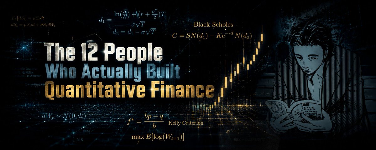 The 12 People Who Actually Built Quantitative Finance. Steal Their Fundamental Knowledge for $0