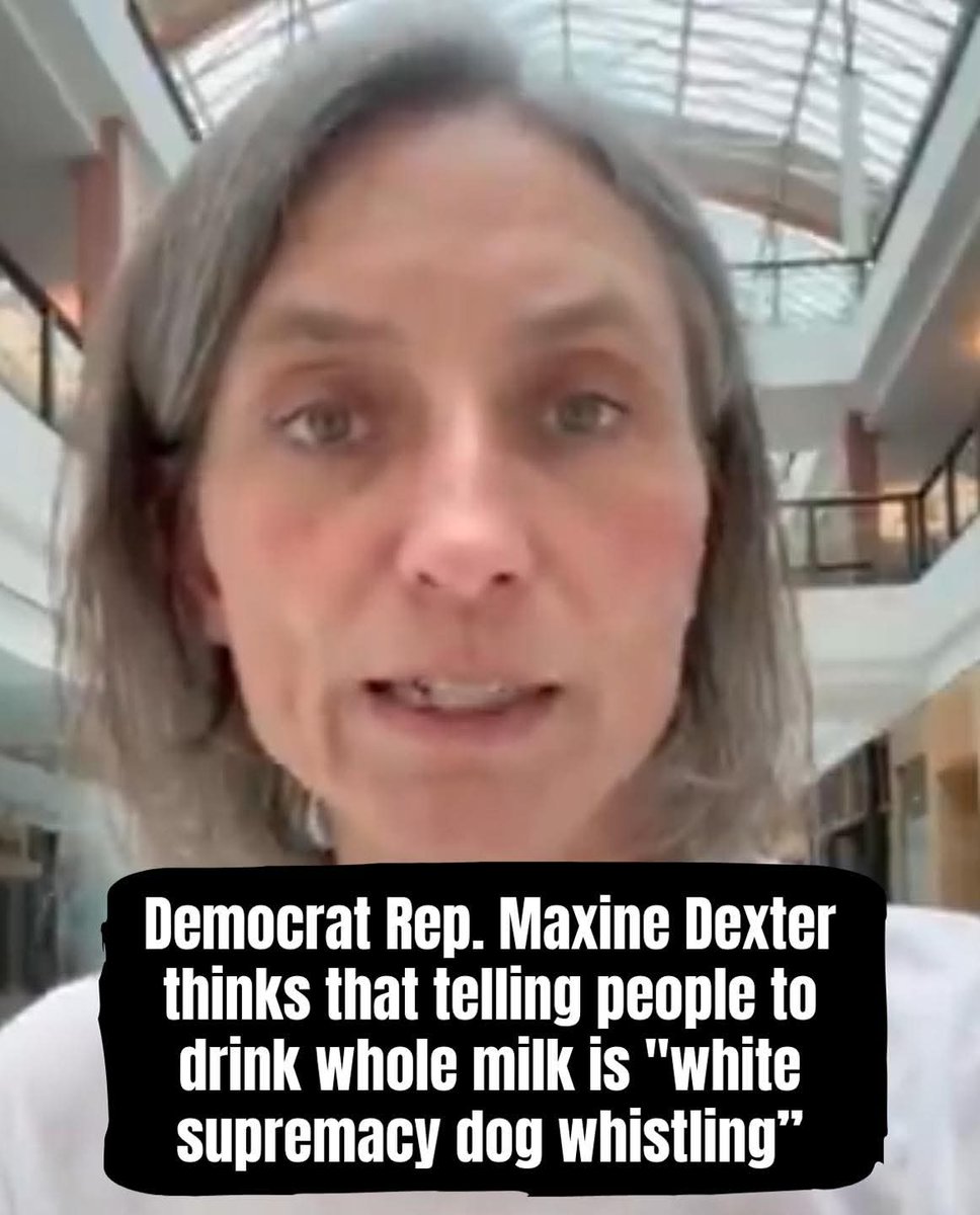 DavidJHarrisJr's tweet photo. Democrat Rep. Maxine Dexter says that the MAHA campaign encouraging people to drink whole milk is “white supremacy dog whistling”… 

Ummmm, what? https://t.co/LjK1M6tq6u