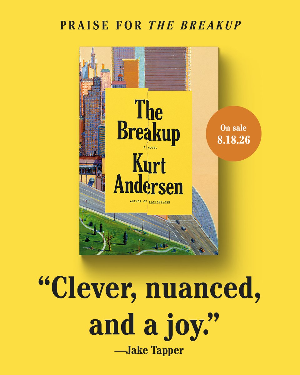 KBAndersen's tweet photo. My novel The Breakup comes out in a month, and that evening of 8/18 I'll be at @PoliticsProse in D.C.  talking about it with @today_explained host Sean @rameswaram.  Join us, Washingtonians! And everybody else, watch live online! https://t.co/m5YSUe9dim 
https://t.co/eev04DFlXV https://t.co/jcZsAJgOH3