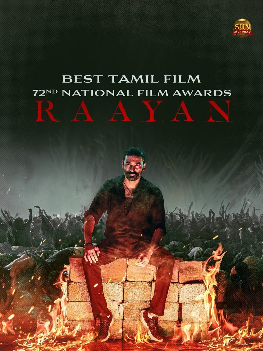 Arjun__OG's tweet photo. The Complete All-Rounder of Indian Cinema does it again! Congratulations to Dhanush on this well-deserved National Award. ❤️🔥
#Dhanush #NationalFilmAwards2026 #BestTamilFilm #RaayanMovie #OM https://t.co/aC3m7pPeTH
