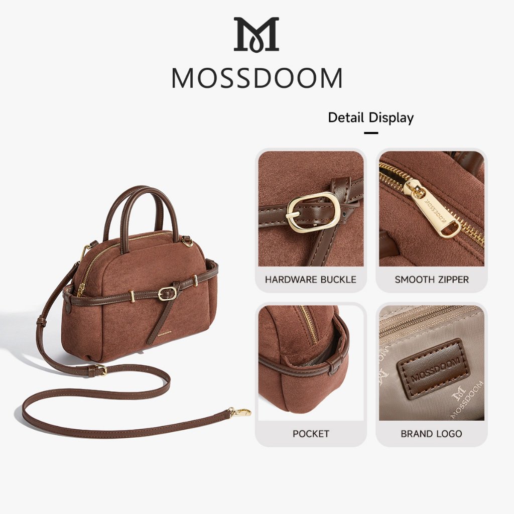rriskaas's tweet photo. Tas suede baru dari MOSSDOOM ini cakep bgt! 😭🤎 Detail gesper + zipper-nya elegan parah. Ada 3 pilihan warna netral (Apricot, Coffee, Black) yang gampang di-mix &amp; match! 🫶✨ Kamu naksir warna apa nih? 🥺👉👈
https://t.co/wUqgTD2cze
 #MOSSDOOM #OOTD https://t.co/07qWUcYR6B