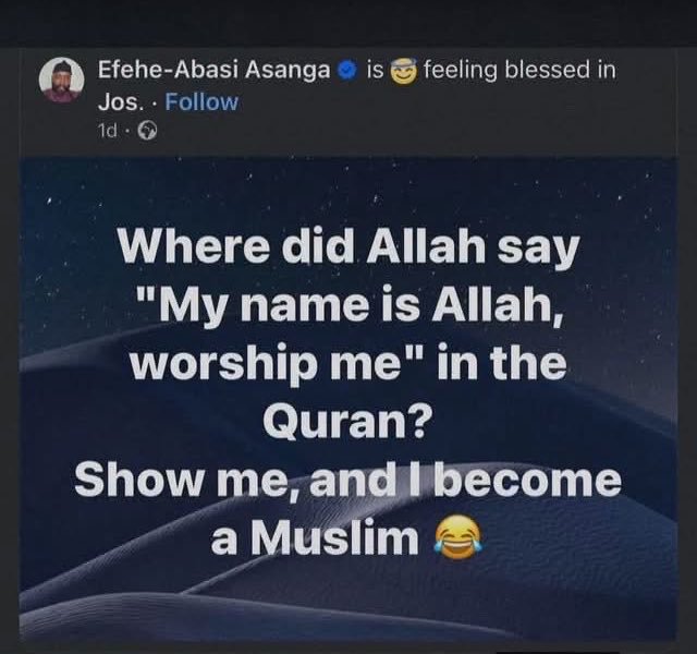 IsahAbdullatif's tweet photo. CHALLENGE ACCEPTED 💪

إِنَّنِي أَنَا اللَّهُ لَا إِلَٰهَ إِلَّا أَنَا فَاعْبُدْنِي وَأَقِمِ الصَّلَاةَ لِذِكْرِي

Transliteration:
Innanee Ana Allahu la ilaha illa Ana fa'budnee wa aqimis-salata li dhikree

Translation:
Verily, I am Allah. There is no god except Me. So worship Me and establish prayer for my remembrance.
[Quran 20:14]

In this verse above Allah introduces Himself and commands worship of Him alone, and to establish prayer to remember Him.✍️

Let this go viral🙏